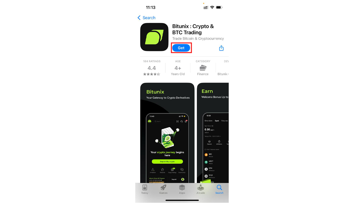 نصب اپلیکیشن بیت یونیکس در آیفون