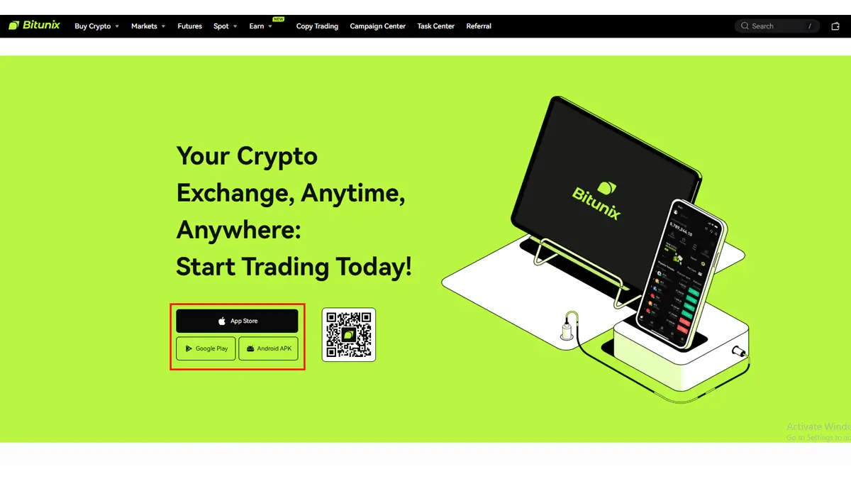 دانلود صرافی بیت یونیکس برای موبایل