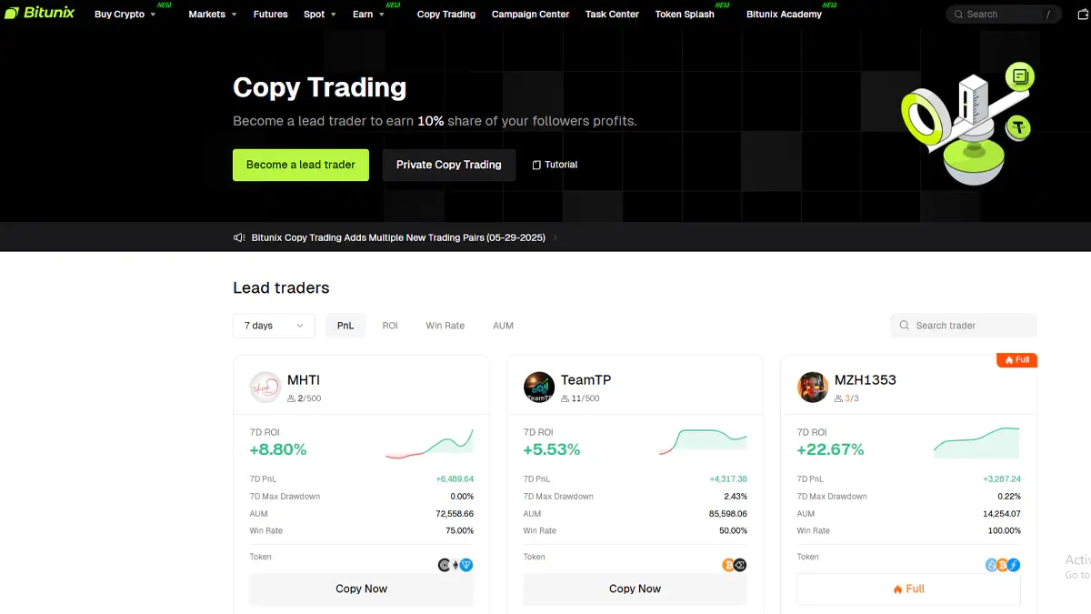 استفاده از قابلیت Copy Trading