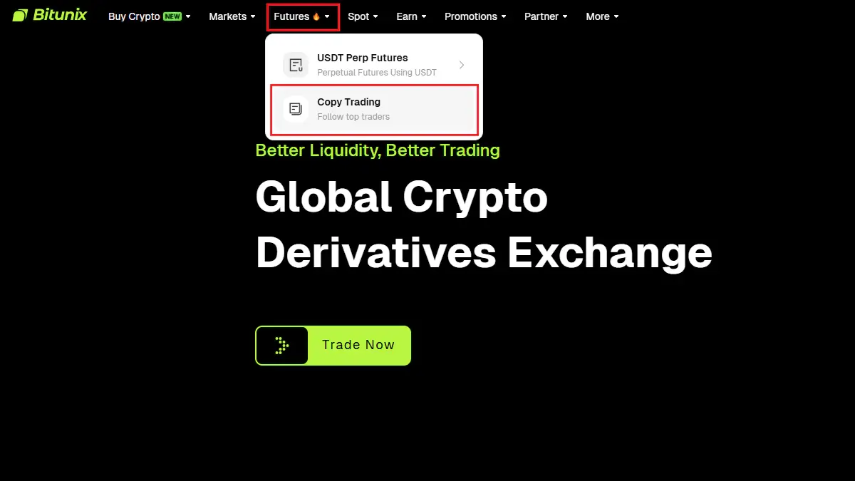 پلتفرم کپی تریدینگ ارز دیجیتال بیت یونیکس