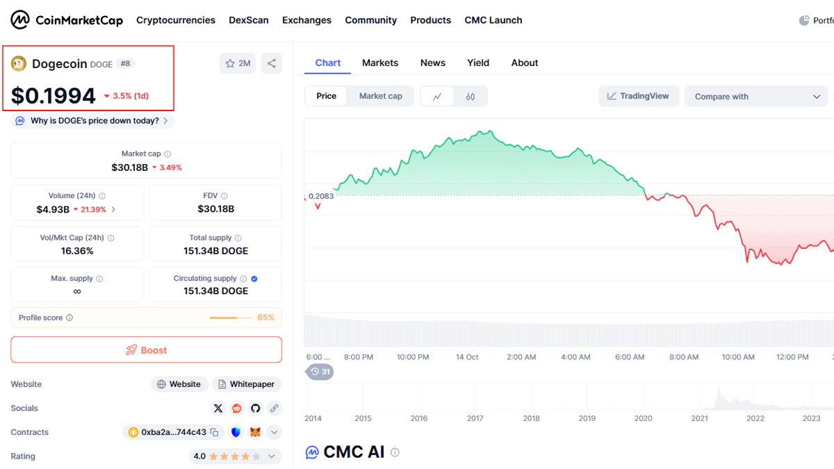 تصویر مربوط به دوج کوین در مقاله بهترین صرافی برای خرید دوج کوین