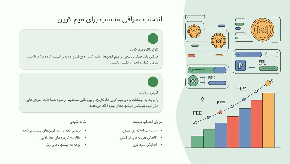 انتخاب صرافی مناسب برای میم کوین

