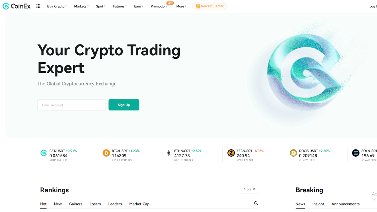 تصویر سایت کوینکس در مقاله بهترین ارز دیجیتال برای خرید سولانا