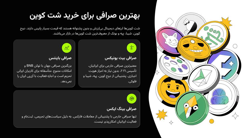 بهترین صرافی برای خرید شت کوین