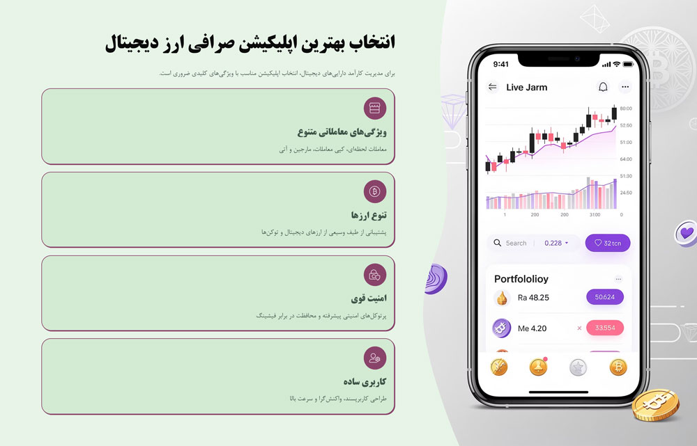 انتخاب بهترین اپلیکیشن صرافی ارز دیجیتال