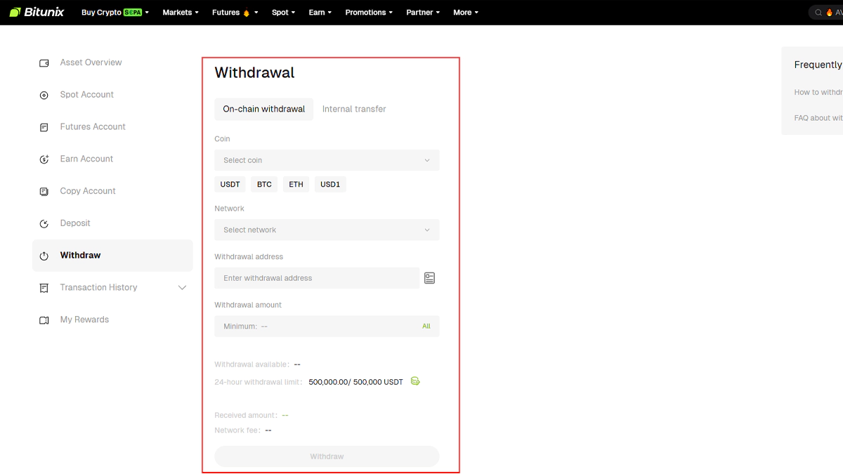 نحوه برداشت پول از بیت یونیکس