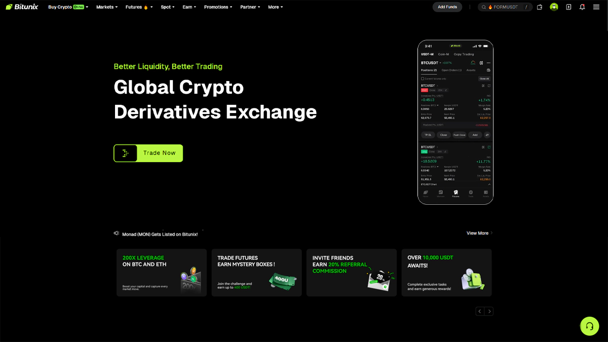 تصویر صرافی بیت یونیکس در مقاله بهترین صرافی متمرکز