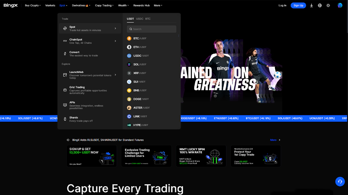 تصویر صرافی بینگ ایکس در مقاله بهترین صرافی برای هولد