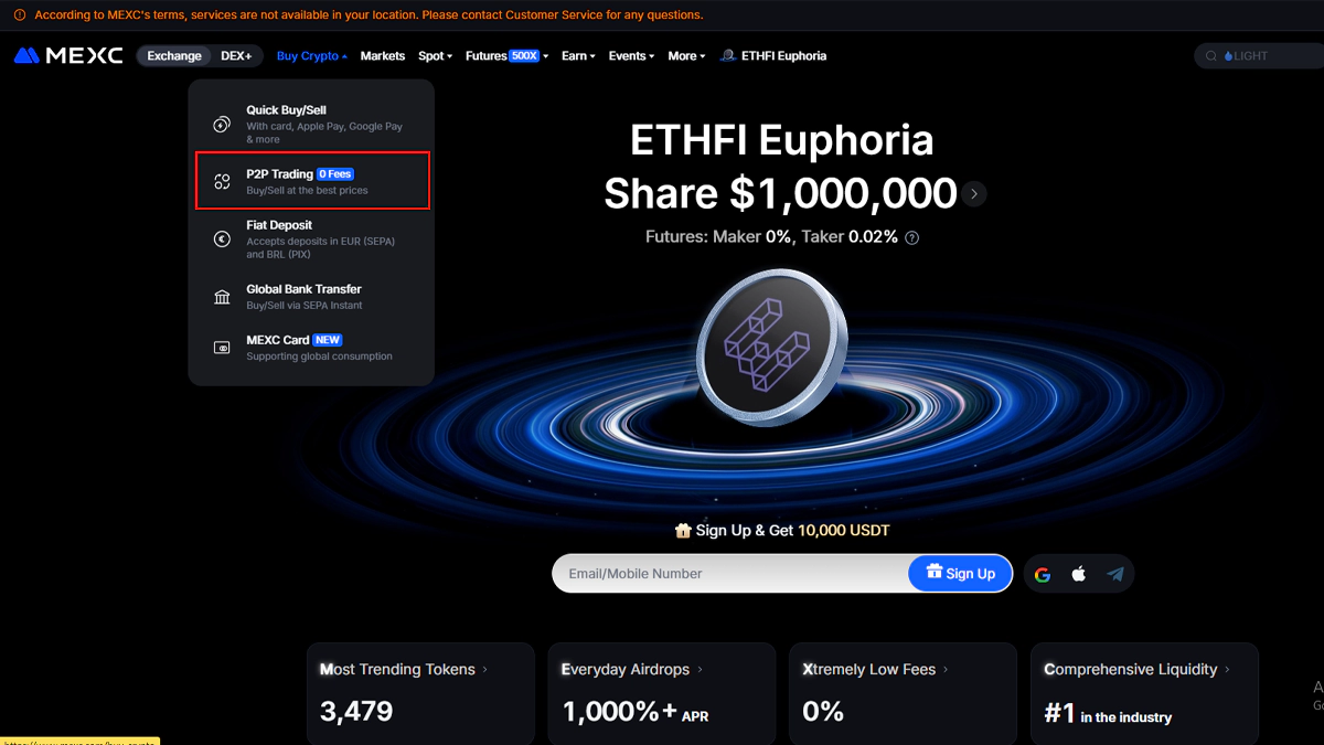 تصویر صرافی مکسی در مقاله بهترین صرافی p2p
