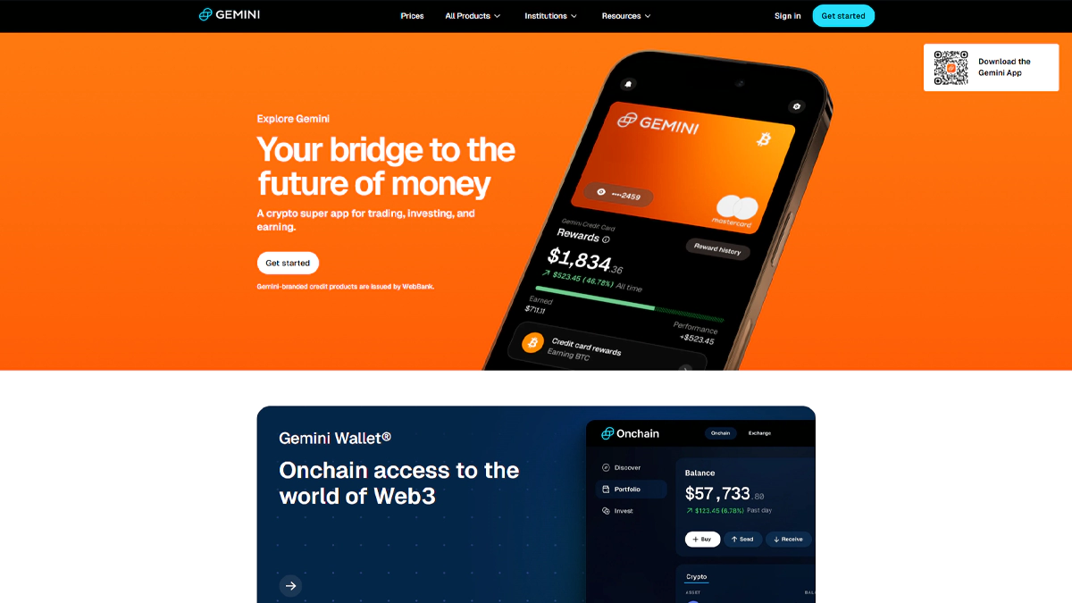 تصویر صرافی جمینی در مقاله بهترین صرافی برای ویندوز