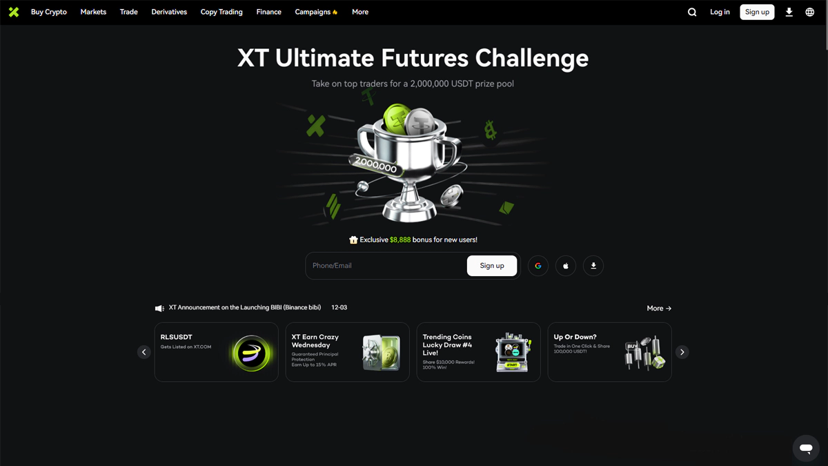 تصویر صرافی ایکس تی در مقاله بهترین صرافی برای هولد